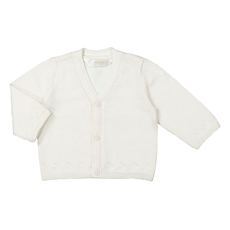 Cardian collo a v tricot