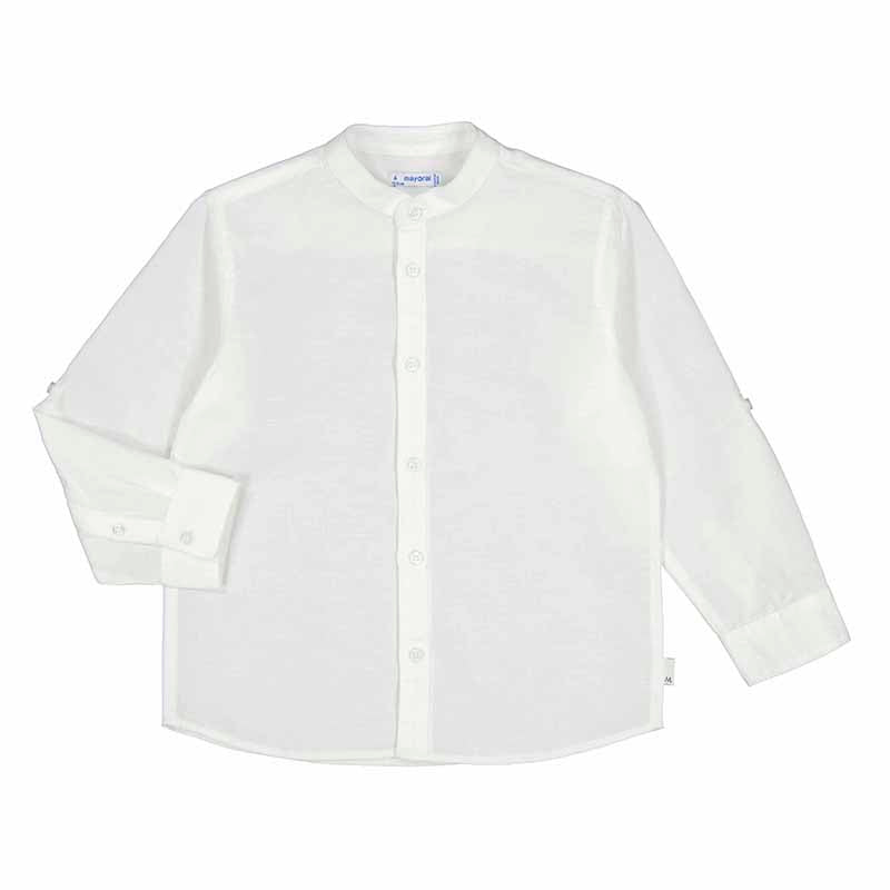 Camicia m/l c/coreana lino